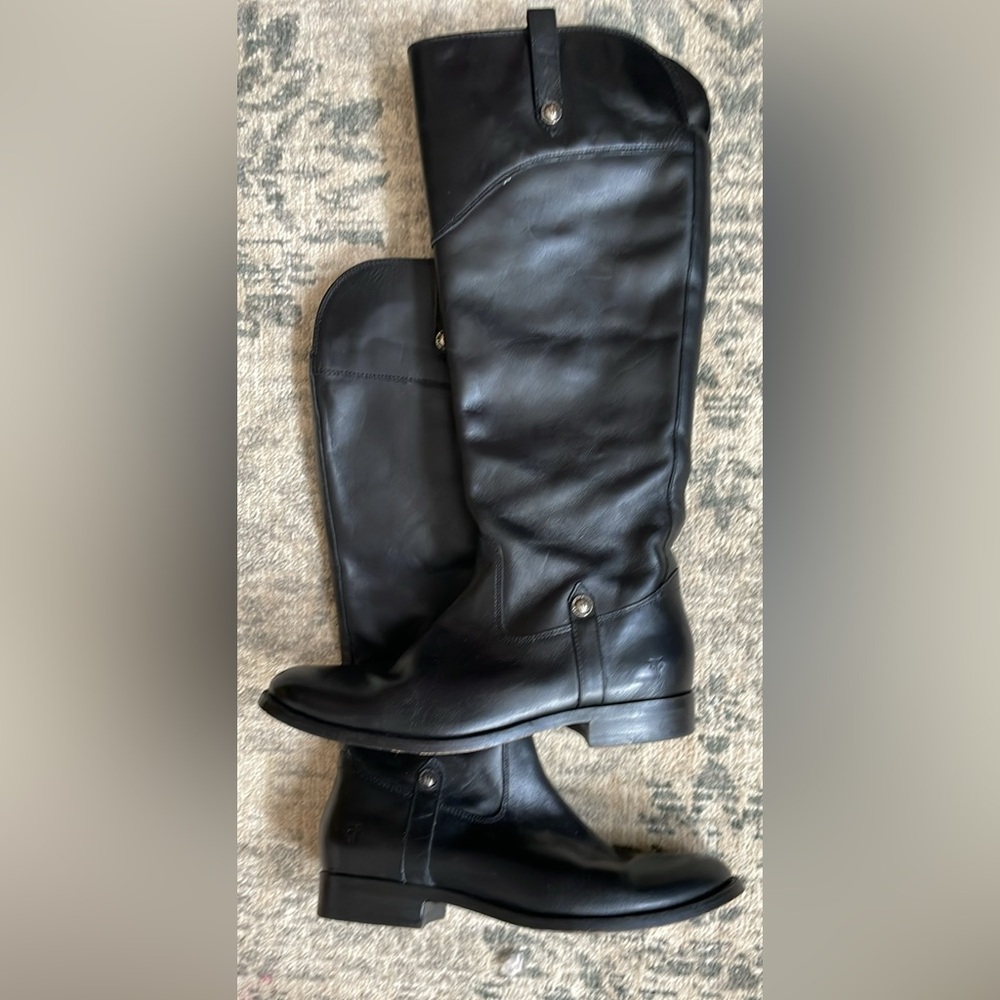 FRYE WOMen's Black Leather Boots 7 1/2